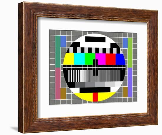 Test Tv Screen-cphoto-Framed Art Print