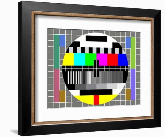 Test Tv Screen-cphoto-Framed Art Print