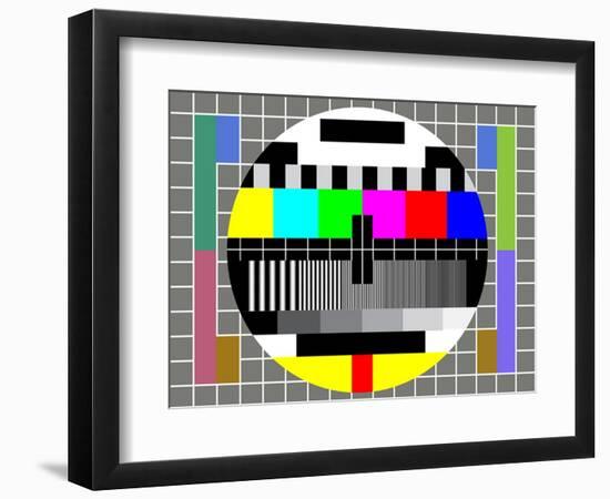 Test Tv Screen-cphoto-Framed Art Print