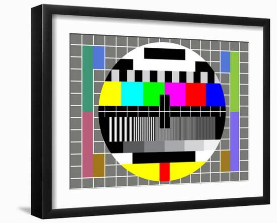 Test Tv Screen-cphoto-Framed Art Print