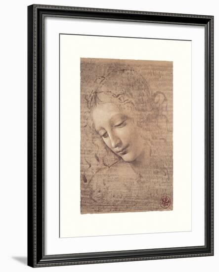 Testa Di Faniciulla Detta-Leonardo Da Vinci-Framed Giclee Print