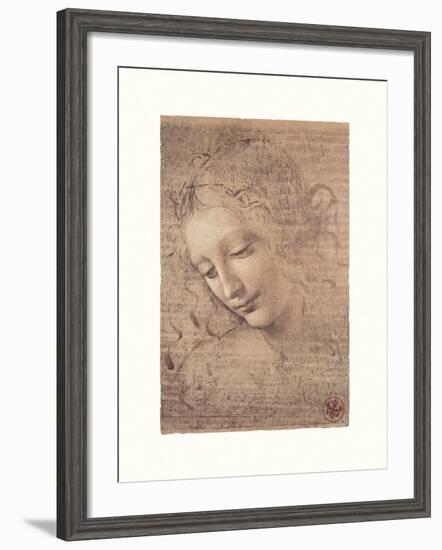 Testa Di Faniciulla Detta-Leonardo Da Vinci-Framed Giclee Print