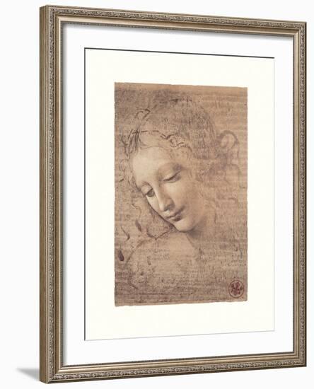 Testa Di Faniciulla Detta-Leonardo Da Vinci-Framed Giclee Print