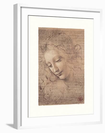 Testa Di Faniciulla Detta-Leonardo Da Vinci-Framed Giclee Print