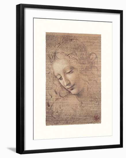 Testa Di Faniciulla Detta-Leonardo Da Vinci-Framed Giclee Print