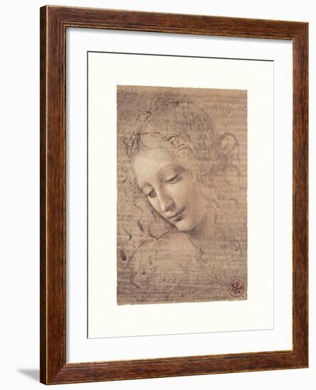 Testa Di Faniciulla Detta-Leonardo Da Vinci-Framed Giclee Print