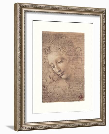 Testa Di Faniciulla Detta-Leonardo Da Vinci-Framed Giclee Print