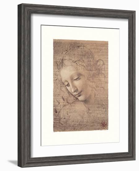 Testa Di Faniciulla Detta-Leonardo Da Vinci-Framed Giclee Print