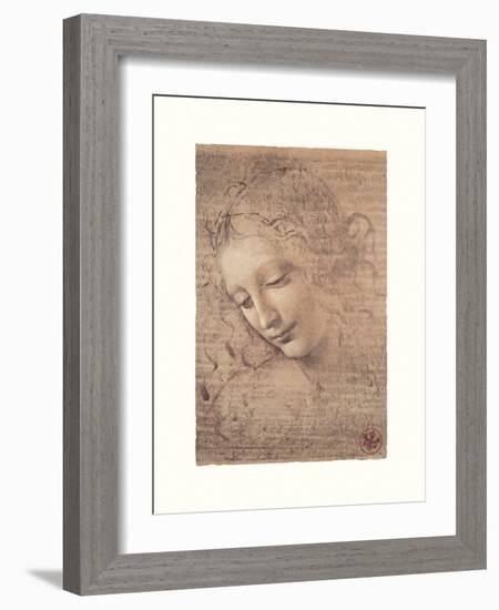 Testa Di Faniciulla Detta-Leonardo Da Vinci-Framed Giclee Print