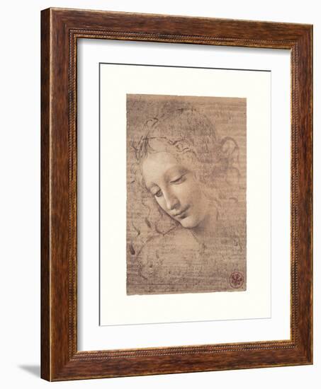 Testa Di Faniciulla Detta-Leonardo Da Vinci-Framed Giclee Print