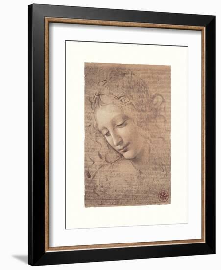 Testa Di Faniciulla Detta-Leonardo Da Vinci-Framed Giclee Print