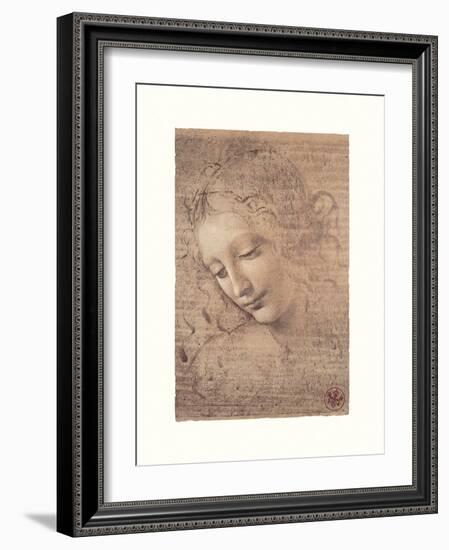 Testa Di Faniciulla Detta-Leonardo Da Vinci-Framed Giclee Print