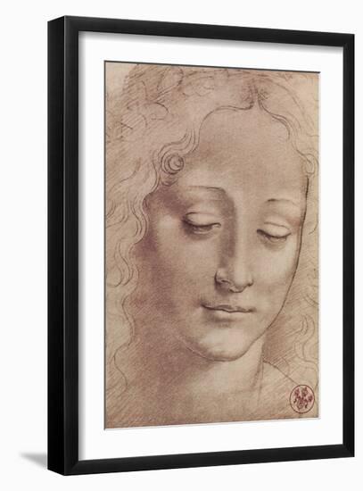 Testa Di Giovinetta-Leonardo Da Vinci-Framed Giclee Print