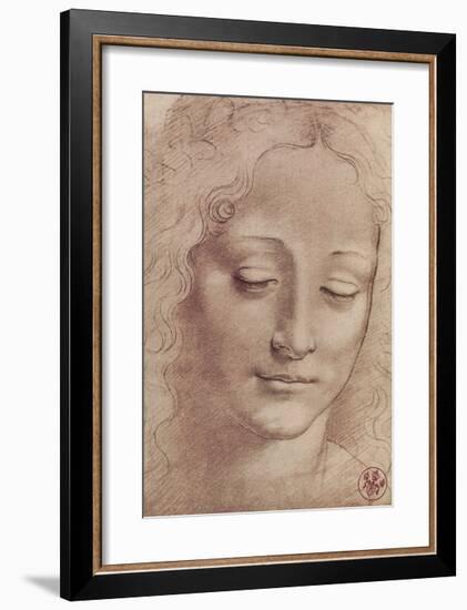 Testa Di Giovinetta-Leonardo Da Vinci-Framed Giclee Print