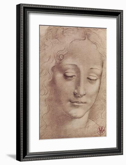 Testa Di Giovinetta-Leonardo Da Vinci-Framed Giclee Print