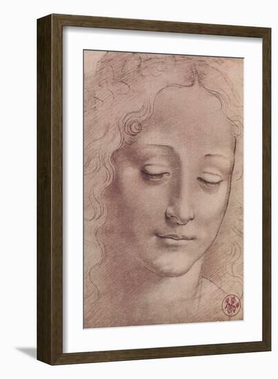 Testa di Giovinetta-Leonardo da Vinci-Framed Premium Giclee Print