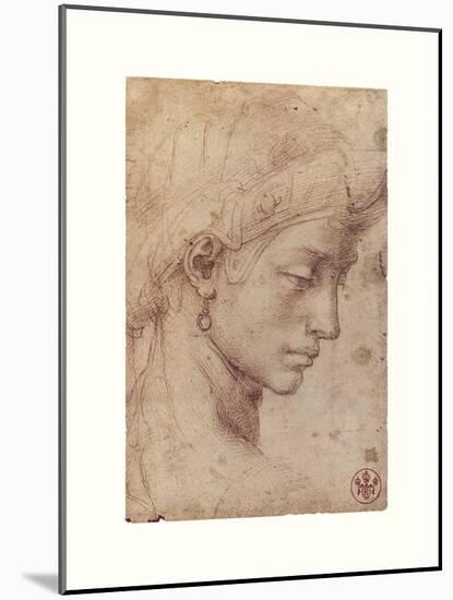 Testa Femminile Di Profilo-Michelangelo-Mounted Giclee Print