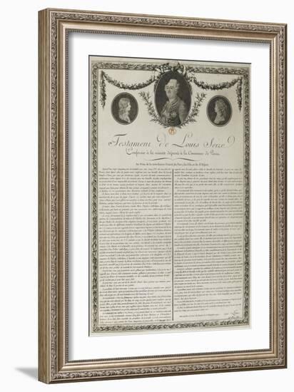 Testament de Louis XVI-null-Framed Giclee Print