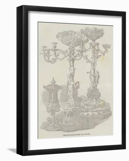 Testimonials in Gold and Silver-null-Framed Giclee Print