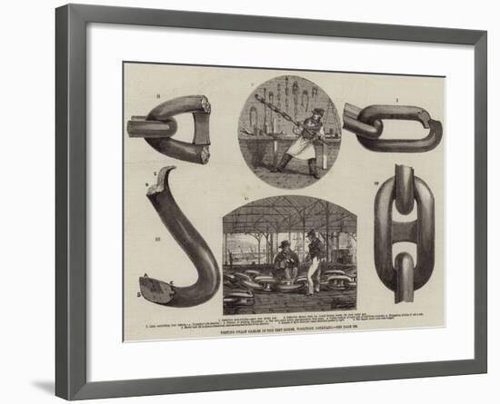 Testing Chain Cables in the Test-House, Woolwich Dockyard-null-Framed Giclee Print