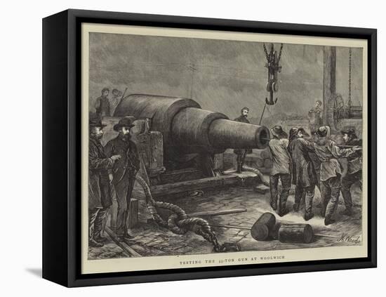 Testing the 35-Ton Gun at Woolwich-Henry Woods-Framed Premier Image Canvas