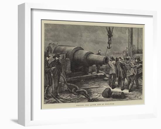 Testing the 35-Ton Gun at Woolwich-Henry Woods-Framed Giclee Print