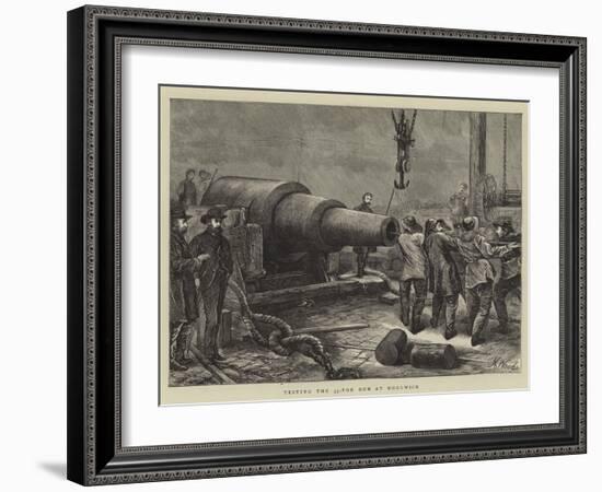 Testing the 35-Ton Gun at Woolwich-Henry Woods-Framed Giclee Print