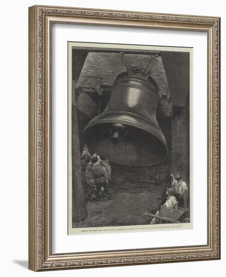 Testing the Great Bell for St Paul's Cathedral, at Messers Taylor and Son's Factory, Loughborough-Alfred Edward Emslie-Framed Giclee Print