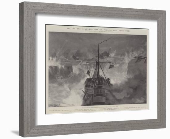 Testing the Seaworthiness of Torpedo-Boat Destroyers-Fred T. Jane-Framed Giclee Print