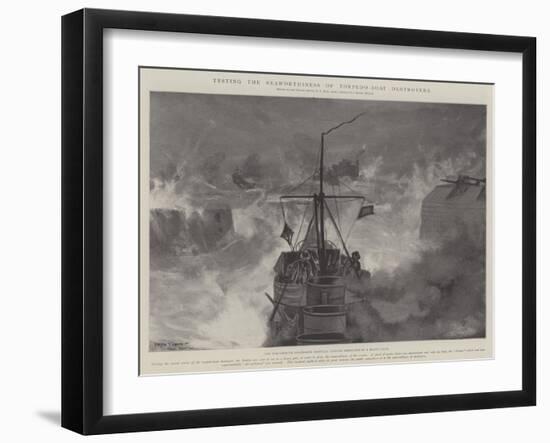 Testing the Seaworthiness of Torpedo-Boat Destroyers-Fred T. Jane-Framed Giclee Print