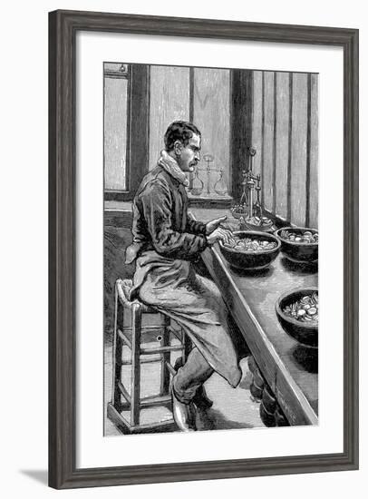 Testing the Weight of Gold Pieces, Paris Mint, 1892-null-Framed Giclee Print