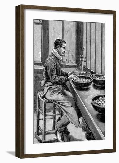 Testing the Weight of Gold Pieces, Paris Mint, 1892-null-Framed Giclee Print