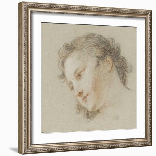 Tête d'ange, de profil à gauche-Charles Joseph Natoire-Framed Giclee Print