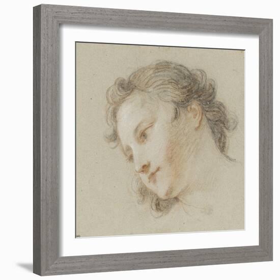 Tête d'ange, de profil à gauche-Charles Joseph Natoire-Framed Giclee Print