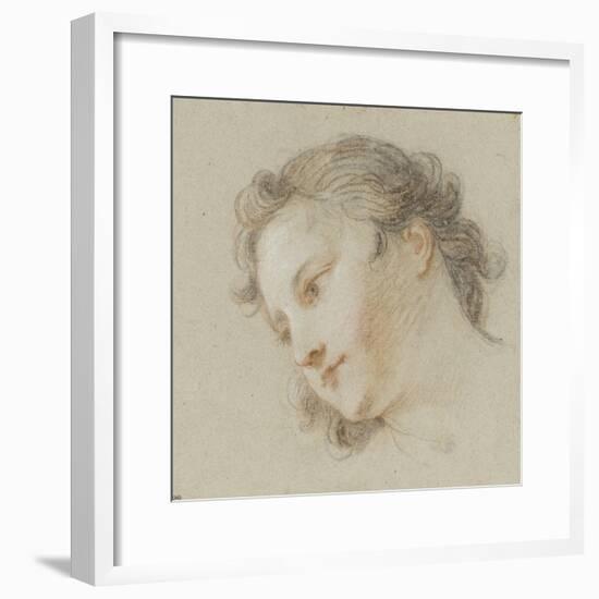 Tête d'ange, de profil à gauche-Charles Joseph Natoire-Framed Giclee Print