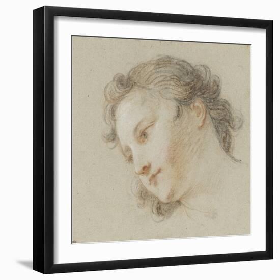 Tête d'ange, de profil à gauche-Charles Joseph Natoire-Framed Giclee Print