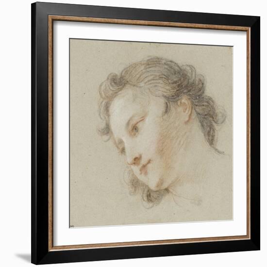 Tête d'ange, de profil à gauche-Charles Joseph Natoire-Framed Giclee Print