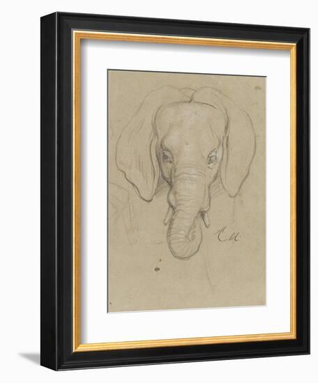 Tête d'éléphant-Charles Le Brun-Framed Giclee Print