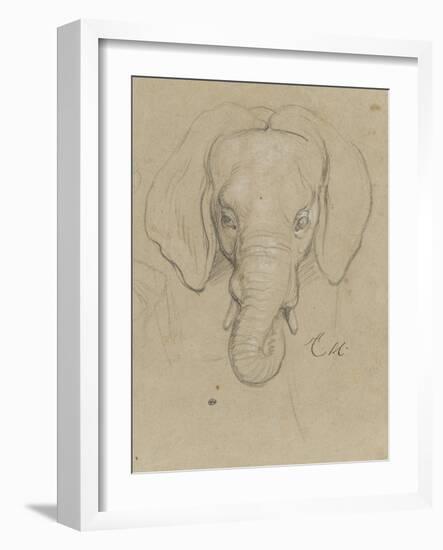 Tête d'éléphant-Charles Le Brun-Framed Giclee Print