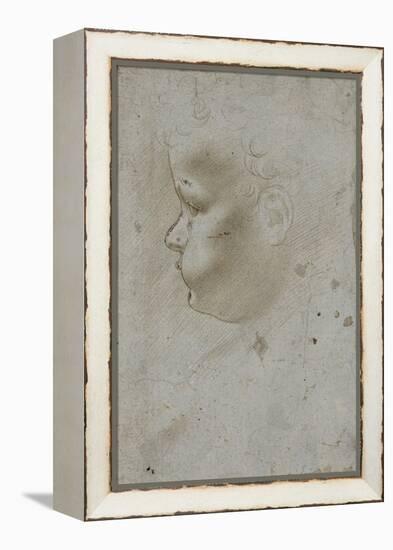 Tête d'enfant de trois quarts-Leonardo da Vinci-Framed Premier Image Canvas