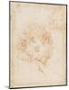 Tête d'enfant dormant et détail de chevelure bouclée-Carlo Dolci-Mounted Giclee Print