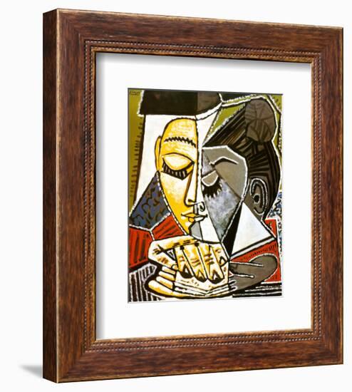 Tete d'une Femme Lisant-Pablo Picasso-Framed Art Print