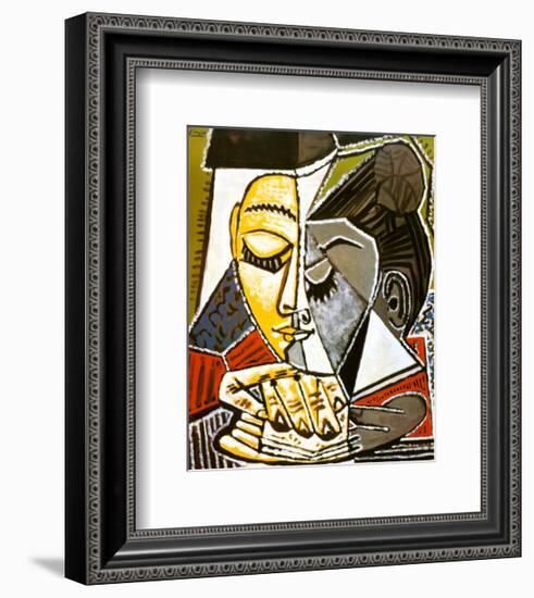 Tete d'une Femme Lisant-Pablo Picasso-Framed Art Print