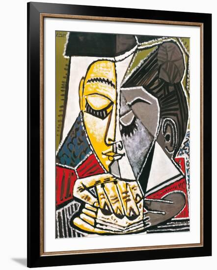 Tete d'une Femme Lisant-Pablo Picasso-Framed Art Print