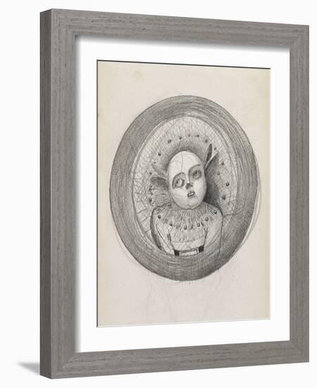 Tête dans une sphère-Odilon Redon-Framed Giclee Print