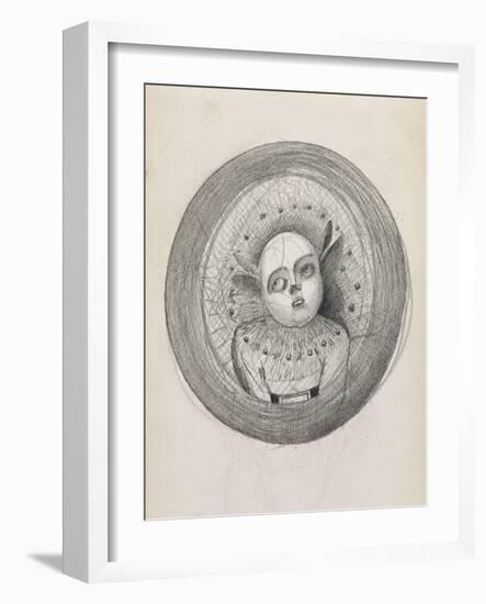 Tête dans une sphère-Odilon Redon-Framed Giclee Print