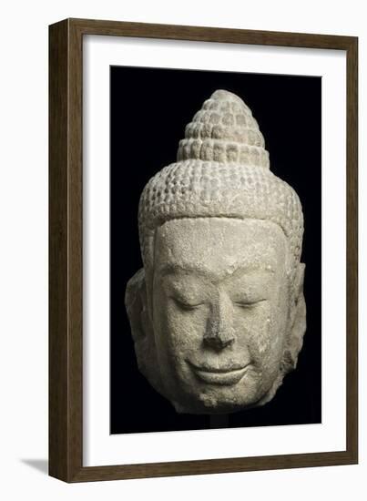 Tête de Buddha-null-Framed Giclee Print