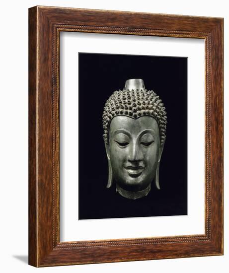 Tête de Buddha-null-Framed Giclee Print