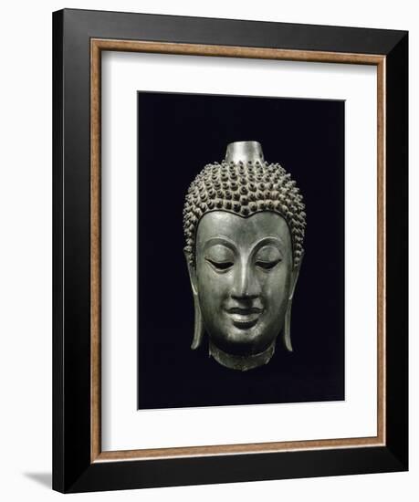 Tête de Buddha-null-Framed Giclee Print