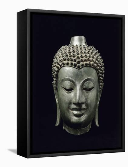 Tête de Buddha-null-Framed Premier Image Canvas